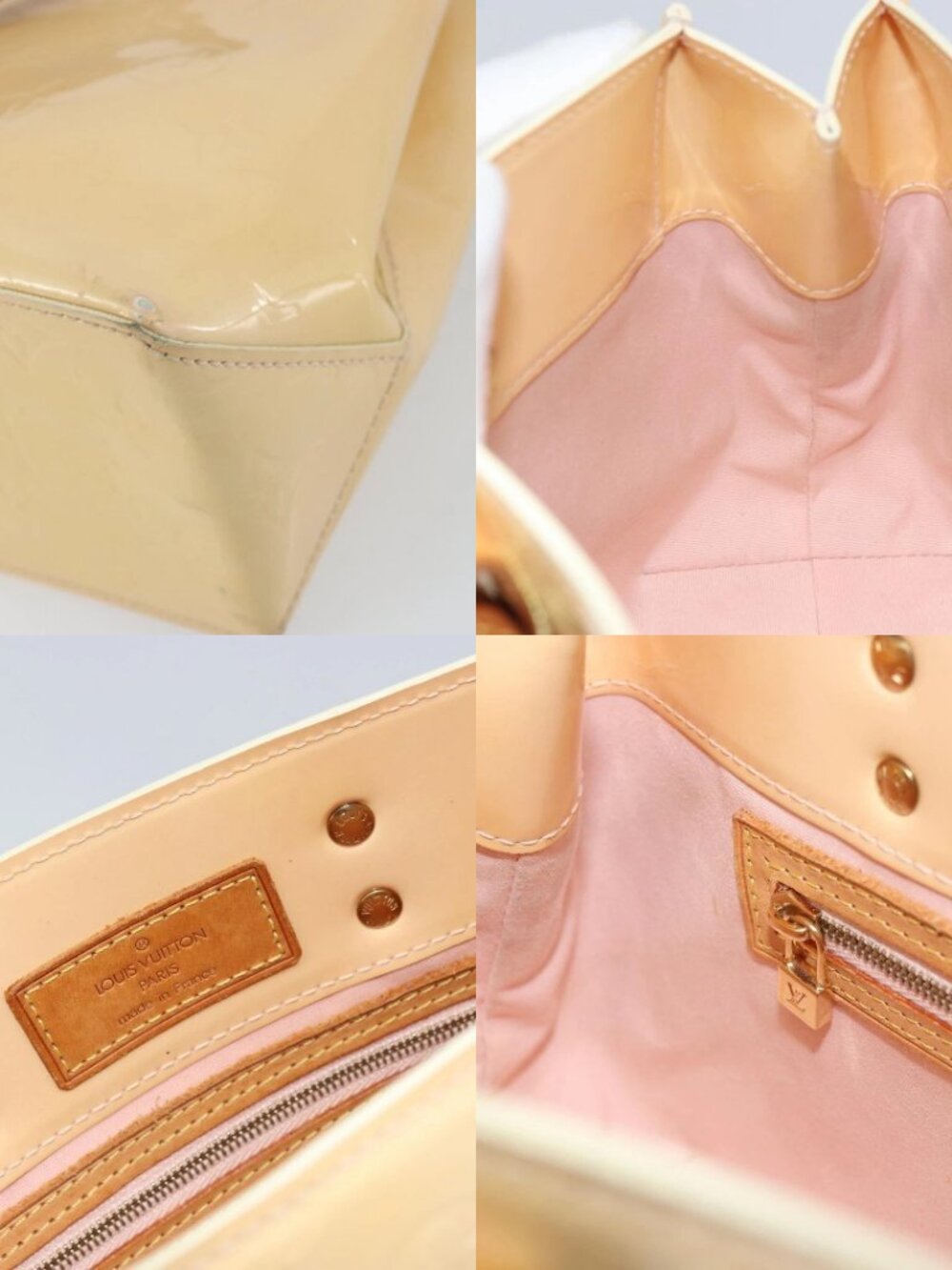 LOUIS VUITTON Monogram Vernis Reade PM Bag Marshmallow Pink M91306 Auth hk3342 - Picture 16 of 16